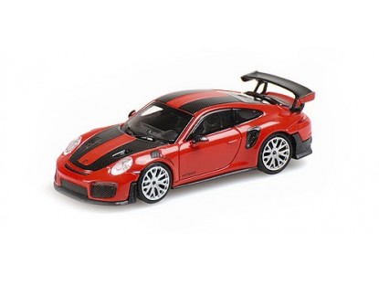 Модель 1:87 Porsche 911 GT2 RS - red/carbon stripes