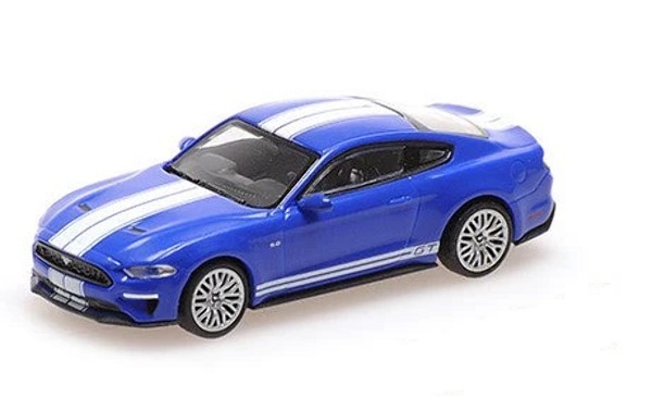Модель 1:87 Ford Mustang Coupé - 2018 - sapphire blue/white