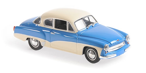 Модель 1:43 WARTBURG A 311 COUPE - 1958 - BLUE/WHITE