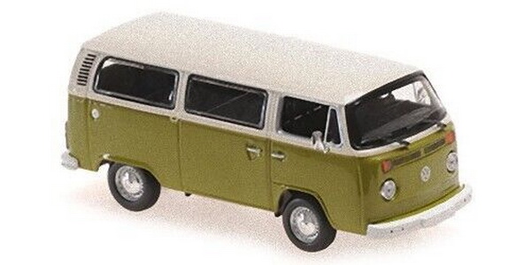 Volkswagen Combi T2 Bus - 1972 - White/Green 940053000 Модель 1:43