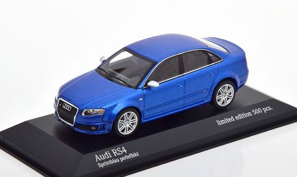 Модель 1:43 Audi RS4 Limousine 2004 - blue met. (L.E.500 pcs. for Modelissimo)