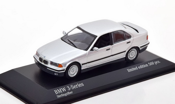 bmw 3-series (e36) limousine - silver (l.e.500pcs for modelissimo) 943023303 Модель 1:43