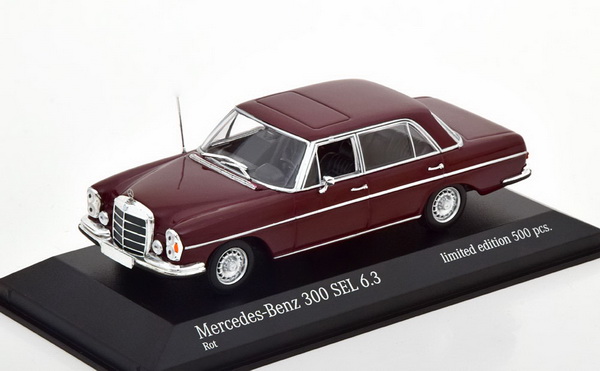 Модель 1:43 Mercedes-Benz 300 SEL 6.3 (W109) - dark red (L.E.500pcs for Modelissimo)