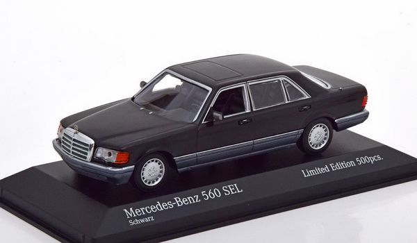 Модель 1:43 Mercedes-Benz 560 SEL (W126) - black (L.E.500pcs for Modelissimo)