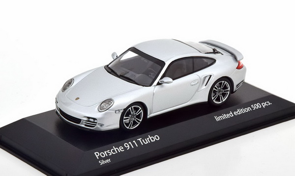 Модель 1:43 Porsche 911 (997 II) Turbo Coupe 2009 - silver (L.E.500pcs for Modelissimo)
