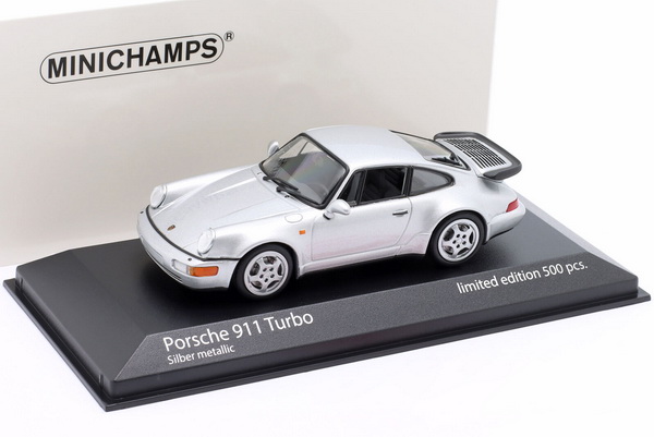 Модель 1:43 Porsche 911 (964) Turbo - 1990 - Silver (L.e. 500 pcs).