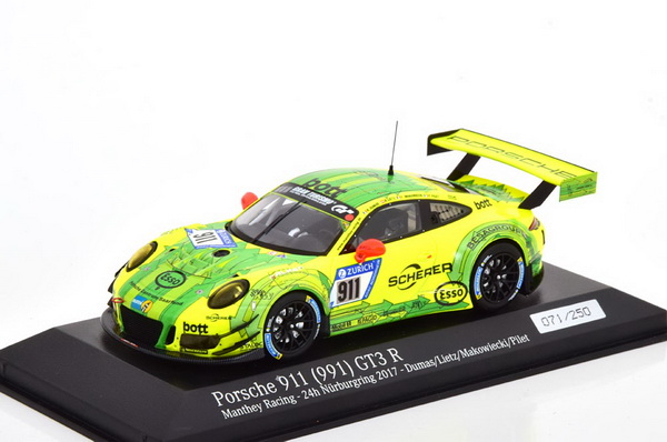 Модель 1:43 Porsche 911 (991) GT3 R №911 24h Nurburgring (Romain Dumas - Richard Lietz - Frederic Makowiecki - Patrick Pilet) (L.E.250pcs)