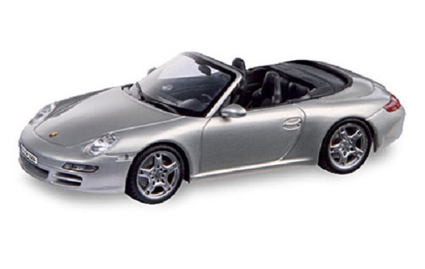 porsche 911 (997) carrera s cabrio - silver WAP02015115 Модель 1:43