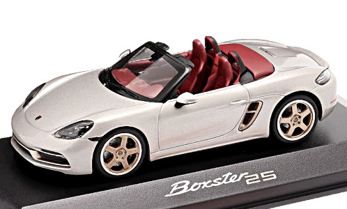 Модель 1:43 Porsche 718 Boxster 25 (982) «25 Years Porsche Boxster» - silver