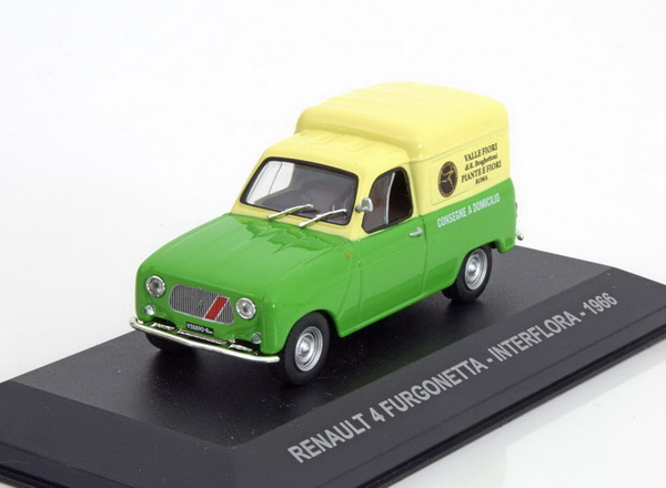 renault 4 furgonetta "interflora" 1966 green/yellow AF036 Модель 1:43