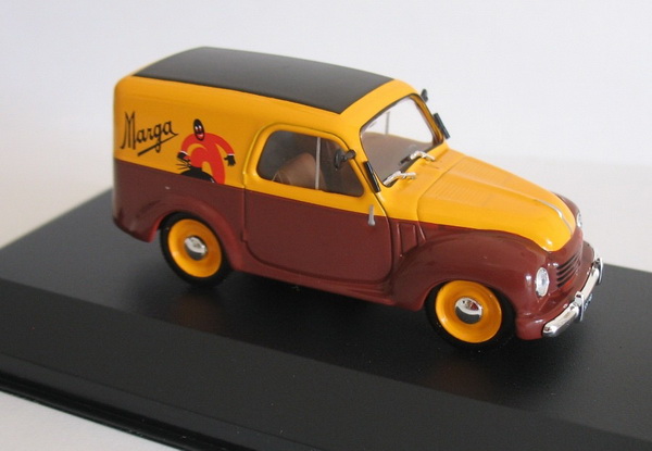 FIAT 500 C FURGONCINO "MARGA" 1950 Yellow/Brown AF068 Модель 1:43