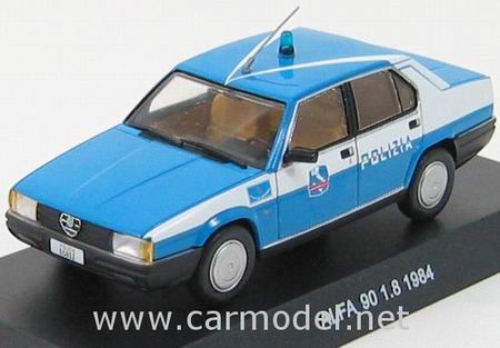 alfa romeo 90 1.8 «polizia» autostradale - blue/white C036 Модель 1:43