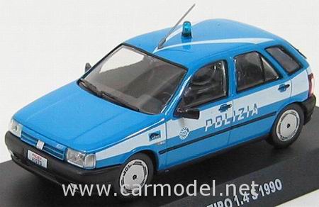 fiat tipo 1.4 s polizia - blue/white C049 Модель 1:43