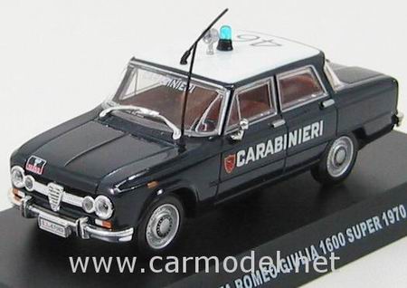 alfa romeo giulia 1600 super «carabinieri» - blue/white CC001 Модель 1:43