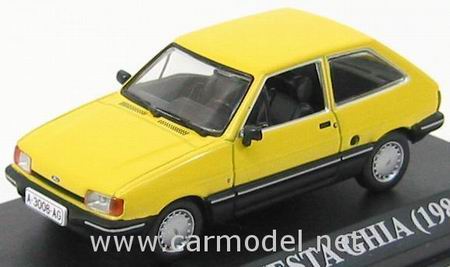 ford fiesta 1,4 d ghia - yellow EDI094 Модель 1:43