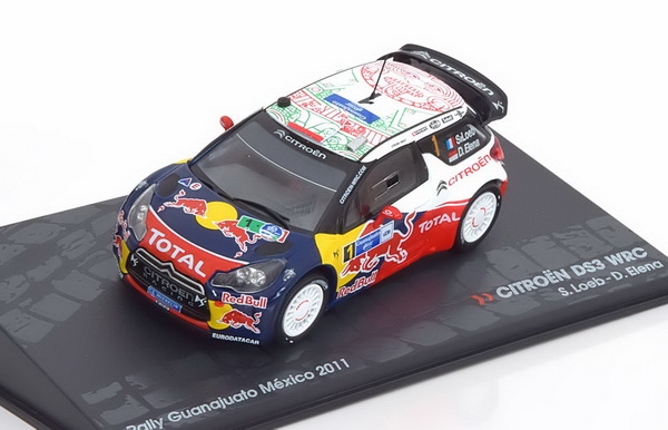 Модель 1:43 Citroen DS3 WRC №1 «Red Bull» Rallye Monte-Carlo (S.Loeb - D.Elena)