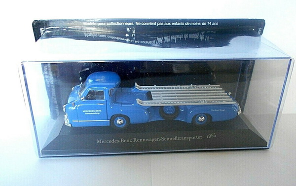 Модель 1:43 Mercedes-Benz «Blue Wonder» Racing Car Transporter - blue