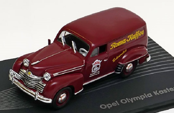 opel collection opel olympia kastenwagen dunkelrot roma-kaffee OPEL-88 Модель 1:43