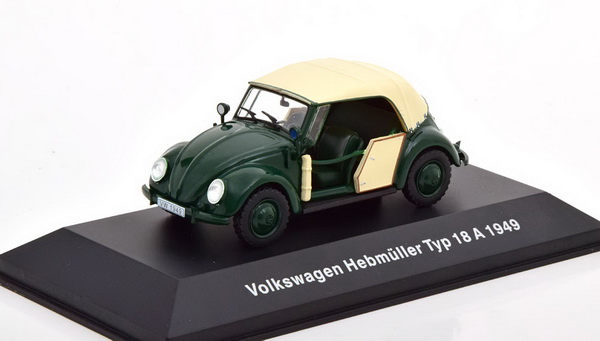 Модель 1:43 Volkswagen Käfer Hebmüller Typ 18 A - green/cream