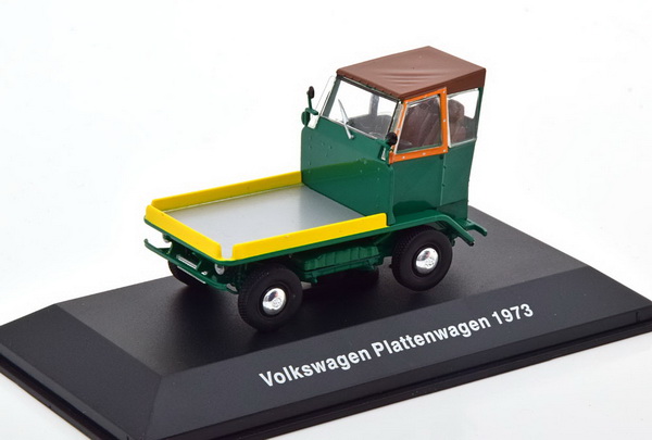 Модель 1:43 Volkswagen Plattenwagen - green/yellow