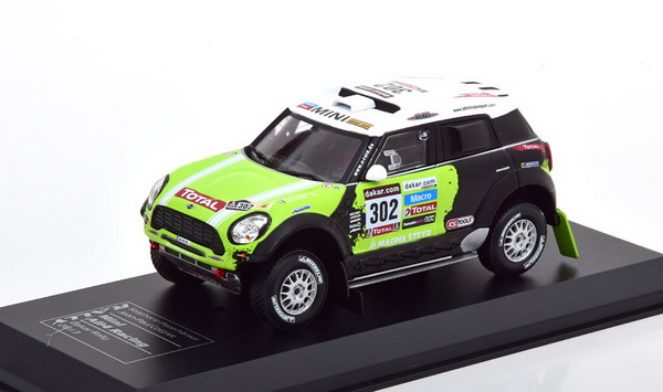 Модель 1:43 Mini All4 Racing №302 Winner Rally Dakar (Stephane Peterhansel - Jean-Paul Cottret)