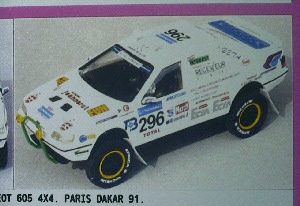 Модель 1:43 Peugeot 605 4x4 №296 Paris-Dakar KIT