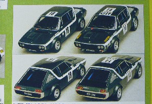Модель 1:43 Renault R 17 Gr.2 USINE VERTE RONDE CEVENOLE - 1972 №18 NICOLAS 1973 №14 PIOT KIT