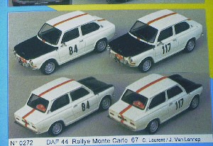 Модель 1:43 DAF 44 Rallye Momte-Carlo №117 (Gijs van Lennep) №84 (Claude Laurent) (KIT)