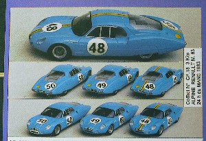 Модель 1:43 AlpineRenault M.63 24h Le Mans 1963 (3 VersionS №48 . 49 . 50) KIT