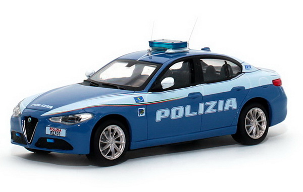 Модель 1:43 Alfa Romeo Giulia Veloce «Polizia» - blue/white