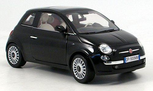Модель 1:18 FIAT New 500, black 2007