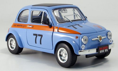 Модель 1:18 FIAT 500 Abarth 695S №77 - blue