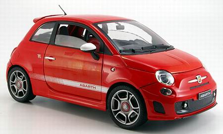 Модель 1:18 FIAT 500 Abarth - red