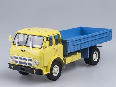 Модель 1:43 500А бортовой АвтоЭкспорт - жёлтый/голубой