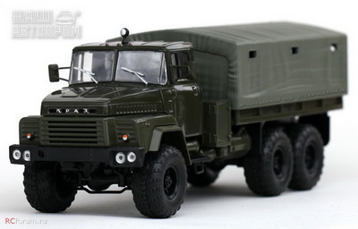 Модель 1:43 КрАЗ-260 бортовой тент - зелёный