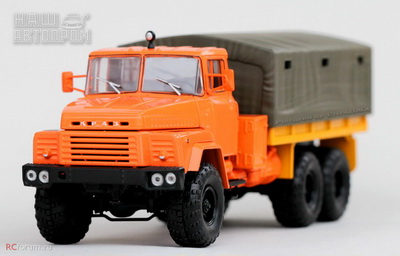 Модель 1:43 КрАЗ-260 бортовой тент - оранжевый