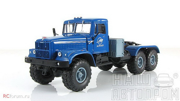 Модель 1:43 КрАЗ-255В1 седельный тягач - голубой