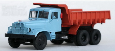 КрАЗ-222Б самосвал - голубой/кирпичный H770b Модель 1:43