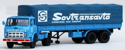 Модель 1:43 504В с п/прицепом 5205А «Sovtransavto» - голубой