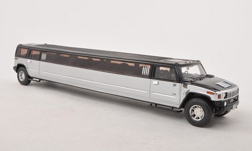 Модель 1:43 Hummer H2 Stretch Limousine - black/silver (L.E.300pcs)