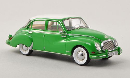 Модель 1:43 DKW 3=6 F94 (4-door) - green/white