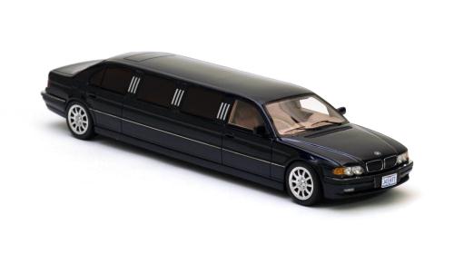 bmw (e38) stretch limousine - blue met NEO45345 Модель 1:43