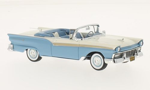 ford fairlane 500 convertible 1957 light blue/white NEO46045 Модель 1:43
