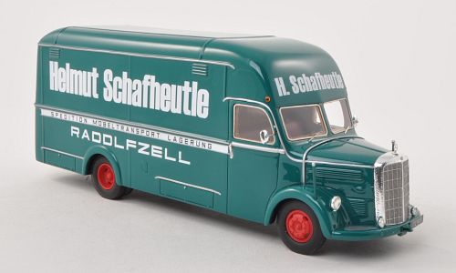 Модель 1:43 Mercedes-Benz O 3500 Helmut Schafheutle (мебельный фургон) - green
