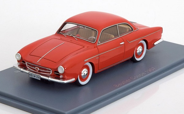 porsche beutler coupe 1957 light red limited edition 300 pcs. NEO46206 Модель 1:43