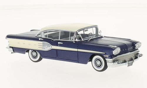 pontiac star chief sedan (4 двери) 1958 metallic blue/white NEO46260 Модель 1:43