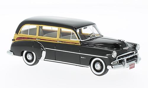 chevrolet styleline deluxe station wagon 1952 black/wooden NEO46435 Модель 1:43