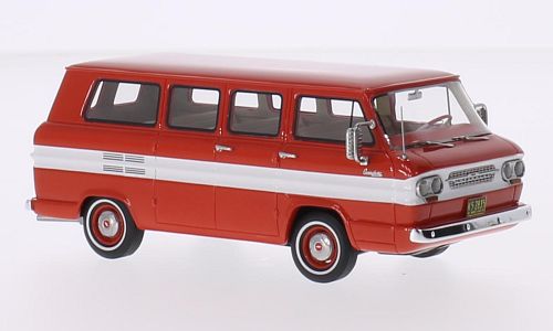 Модель 1:43 Chevrolet Corvair Window Van (микроавтобус) - red/white