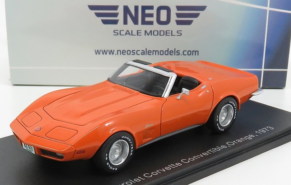 chevrolet corvette convertible 1973 (orange) NEO46935 Модель 1:43