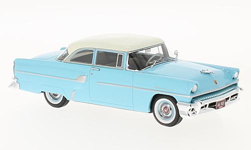 mercury custom 2-door sedan - light blue/white NEO46945 Модель 1:43